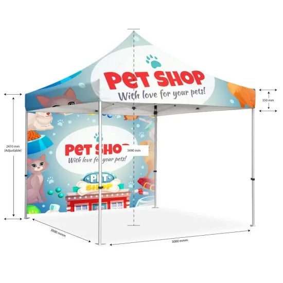 3m x 3m Printed Marquee Set