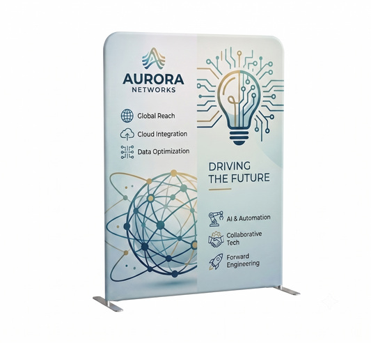 6.6ft Straight Tube Fabric Wall