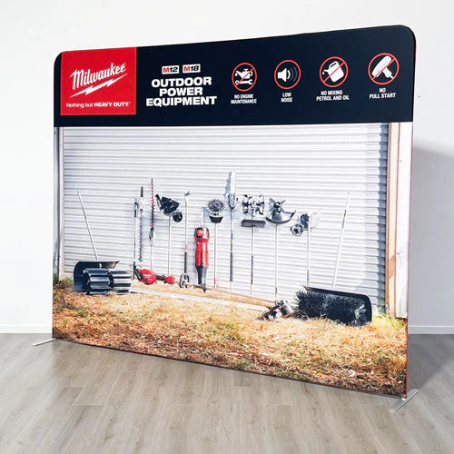 10ft Straight Tube Fabric Wall